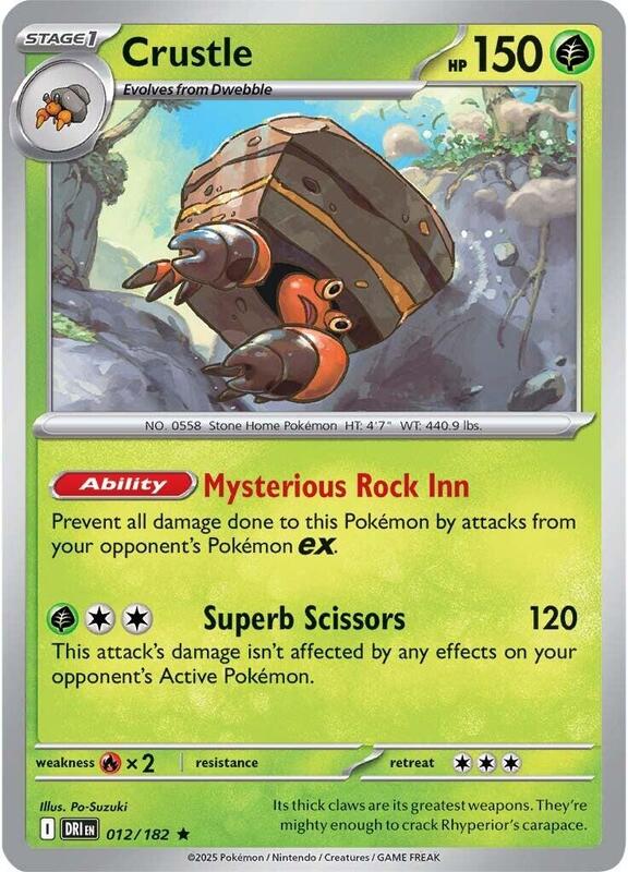 Crustle - 012/182 - Holofoil 012/182 Destined Rivals | Rare Pokemon Card