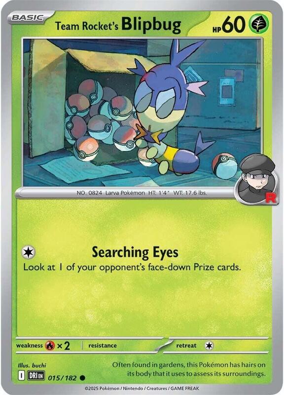 Team Rocket's Blipbug - Reverse Holofoil 015/182 Destined Rivals | Common Pokemon Card
