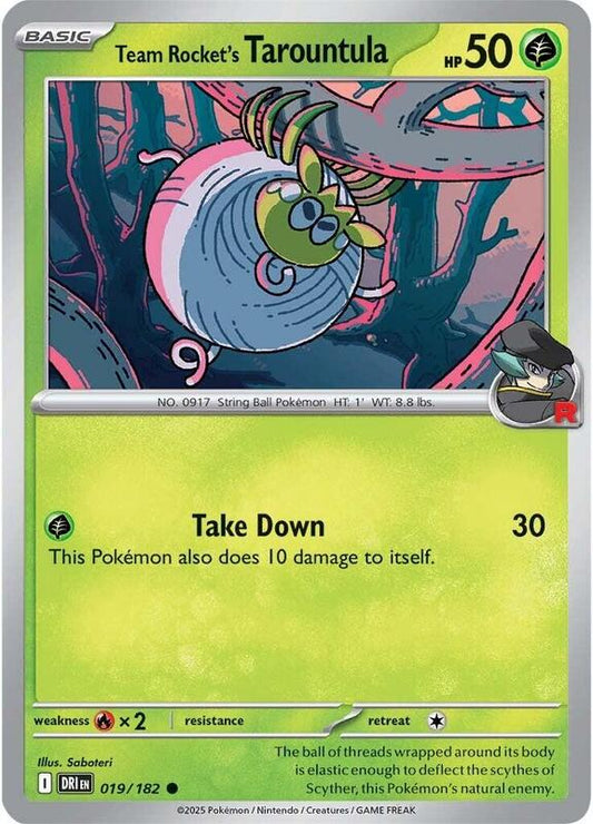 Team Rocket's Tarountula - Normal 019/182 Destined Rivals | Common Pokemon Card