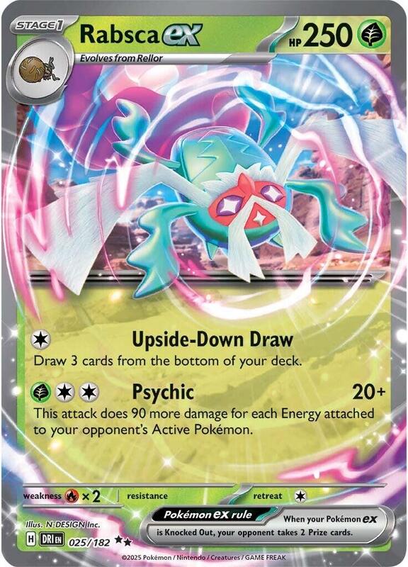 Rabsca ex - Holofoil 025/182 Destined Rivals | Double Rare Pokemon Card