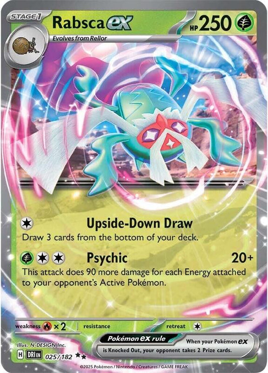 Rabsca ex - Holofoil 025/182 Destined Rivals | Double Rare Pokemon Card