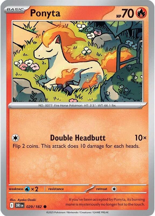 Ponyta - Reverse Holofoil 029/182 Destined Rivals | Common Pokemon Card