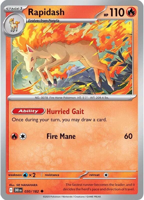 Rapidash - 030/182 - Normal 030/182 Destined Rivals | Uncommon Pokemon Card