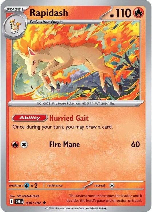 Rapidash - 030/182 - Normal 030/182 Destined Rivals | Uncommon Pokemon Card