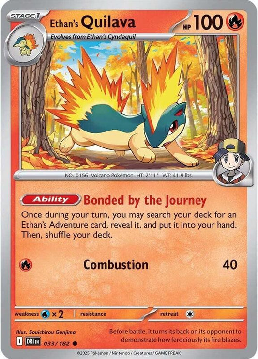 Ethan's Quilava - Normal 033/182 Destined Rivals | Common Pokemon Card