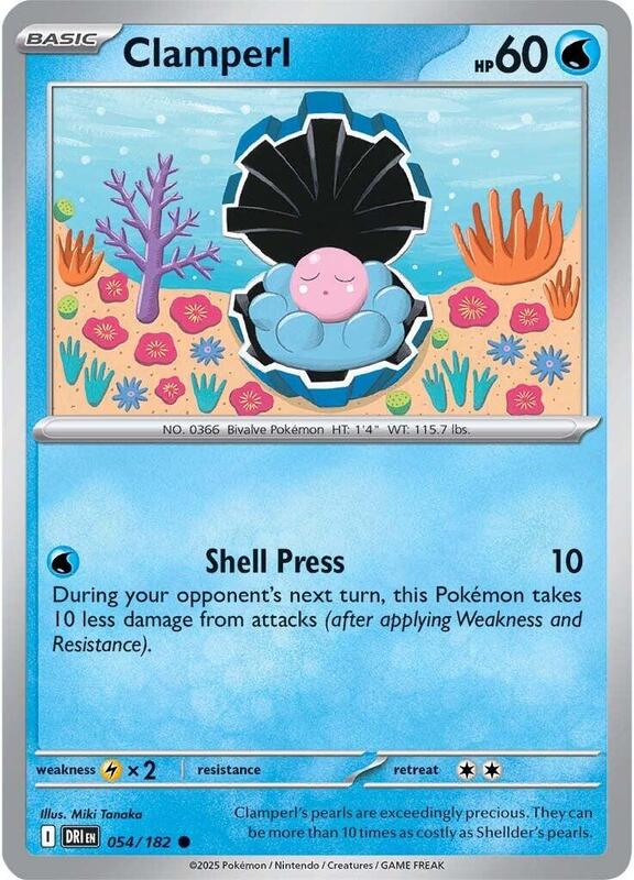 Clamperl - 054/182 - Normal 054/182 Destined Rivals | Common Pokemon Card
