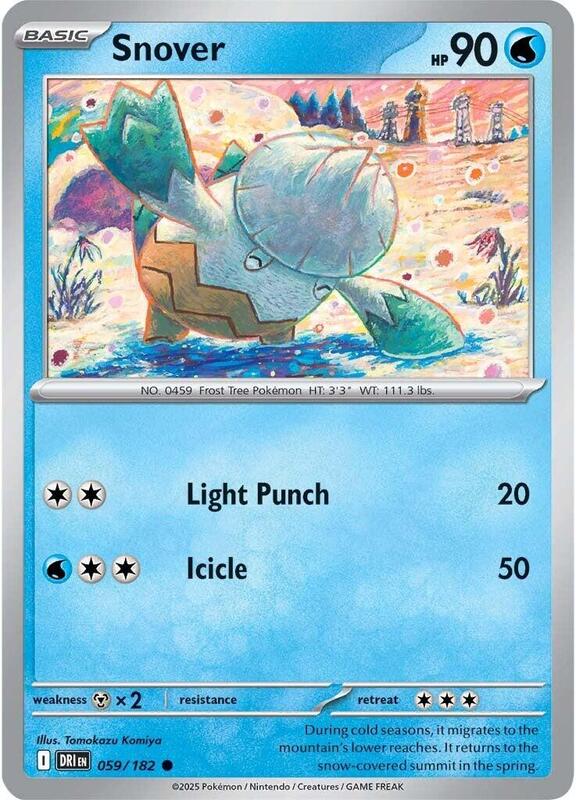 Snover - Reverse Holofoil 059/182 Destined Rivals | Common Pokemon Card