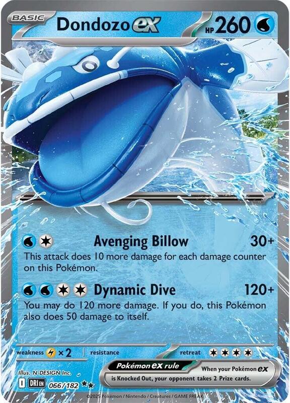 Dondozo ex - 066/182 - Holofoil 066/182 Destined Rivals | Double Rare Pokemon Card