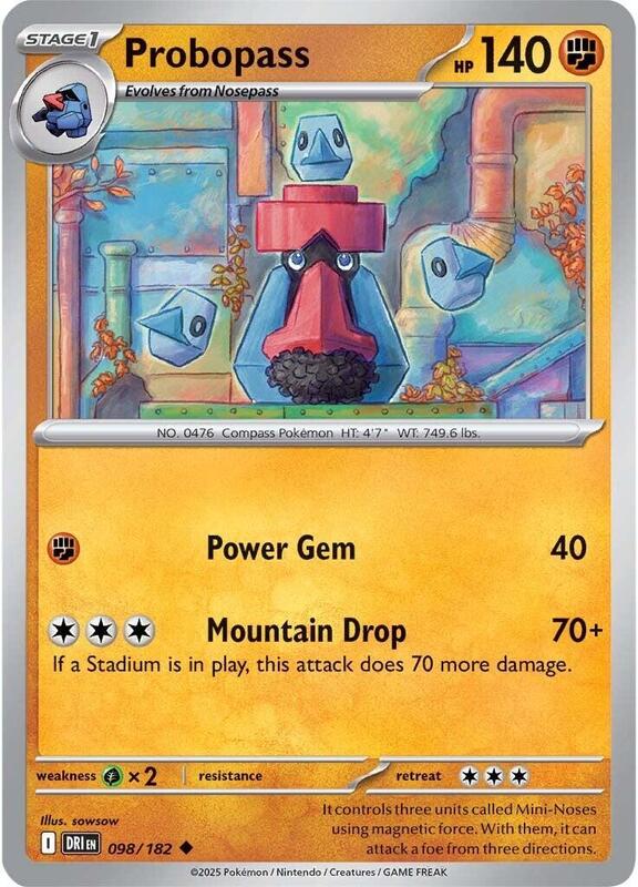 Probopass - Reverse Holofoil 098/182 Destined Rivals | Uncommon Pokemon Card