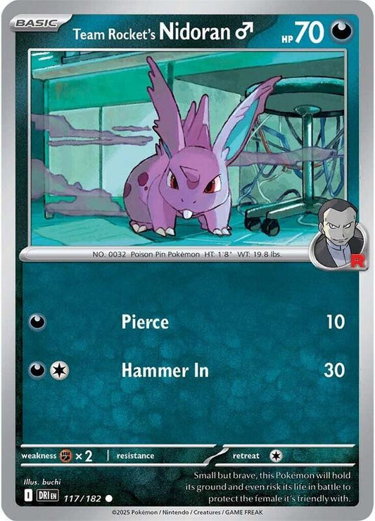 Team Rocket's Nidoran M - Normal 117/182 Destined Rivals | Common Pokemon Card
