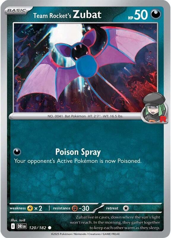 Team Rocket's Zubat - Normal 120/182 Destined Rivals | Common Pokemon Card