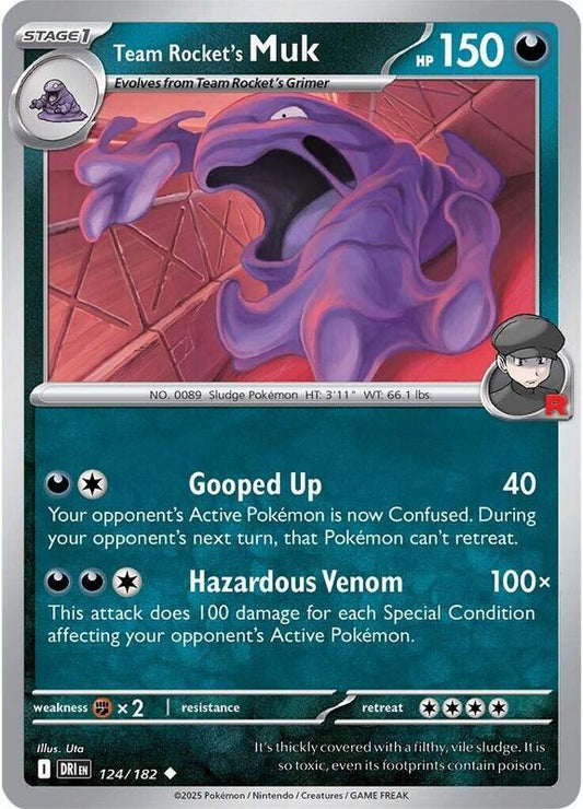 Team Rocket's Muk - Normal 124/182 Destined Rivals | Uncommon Pokemon Card