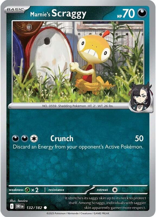 Marnie's Scraggy - Normal 132/182 Destined Rivals | Common Pokemon Card