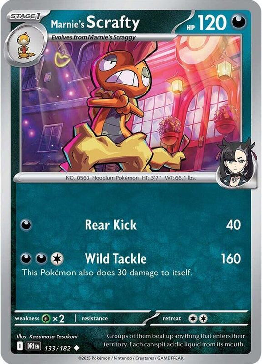 Marnie's Scrafty - Normal 133/182 Destined Rivals | Uncommon Pokemon Card