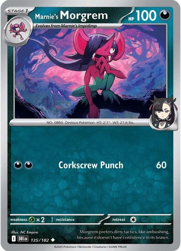 Marnie's Morgrem - Reverse Holofoil 135/182 Destined Rivals | Uncommon Pokemon Card