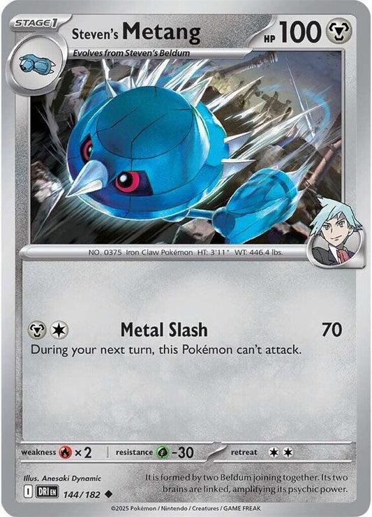 Steven's Metang - Normal 144/182 Destined Rivals | Uncommon Pokemon Card