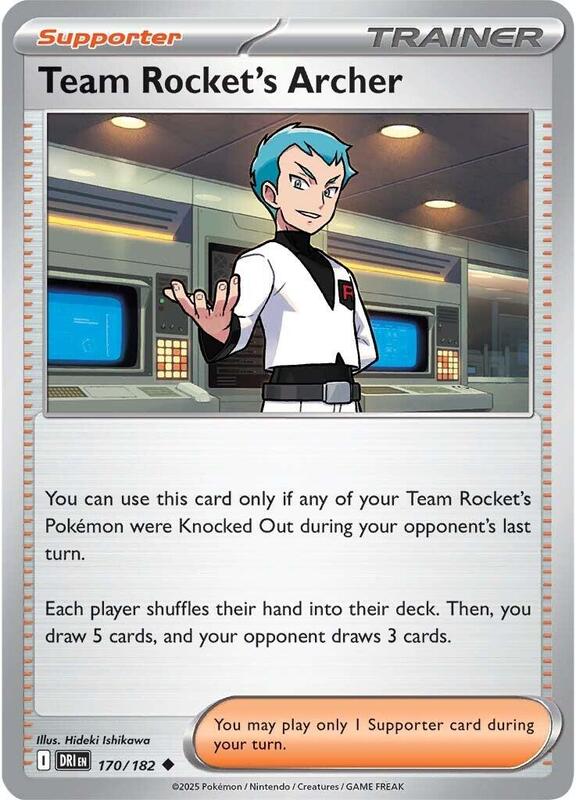 Team Rocket's Archer - 170/182 - Normal 170/182 Destined Rivals | Uncommon Trainer Card