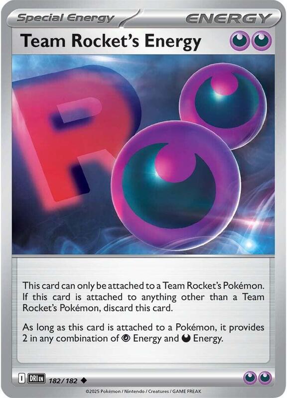 Team Rocket's Energy - Normal 182/182 Destined Rivals | Uncommon Energy Card