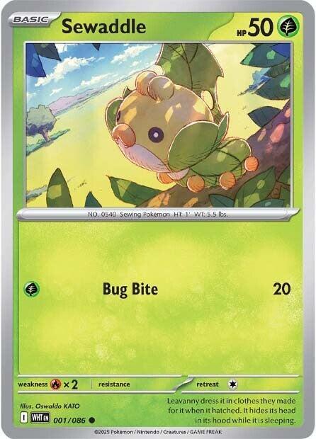Sewaddle - Normal 001/086 White Flare | Common Pokemon Card