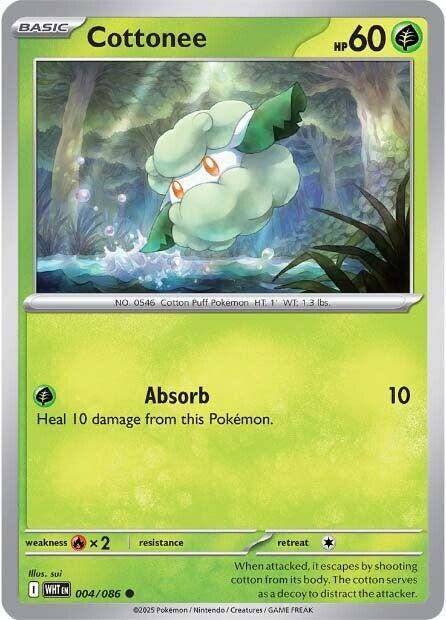 Cottonee - Reverse Holofoil 004/086 White Flare | Common Pokemon Card