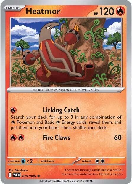 Heatmor - Reverse Holofoil 019/086 White Flare | Uncommon Pokemon Card