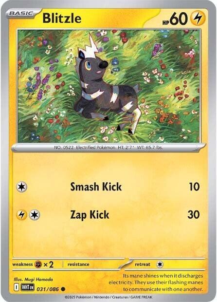 Blitzle - Reverse Holofoil 031/086 White Flare | Common Pokemon Card