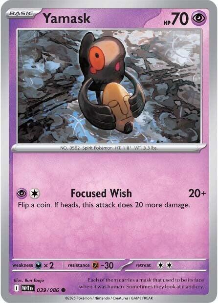 Yamask - Normal 039/086 White Flare | Common Pokemon Card