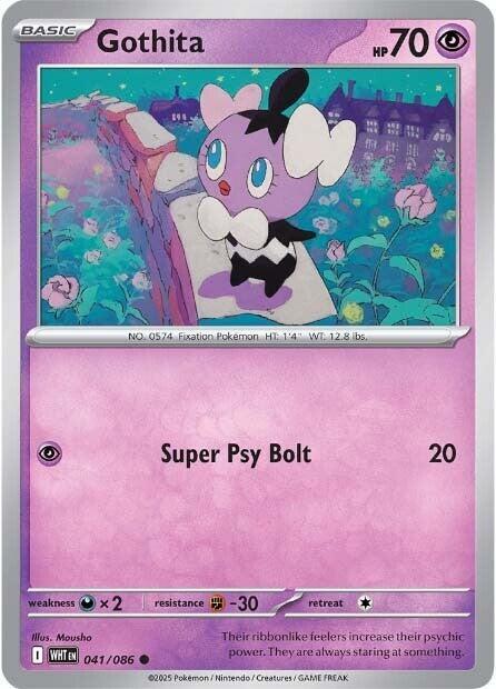 Gothita - Reverse Holofoil 041/086 White Flare | Common Pokemon Card