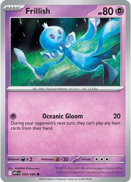 Frillish - Reverse Holofoil 044/086 White Flare | Common Pokemon Card