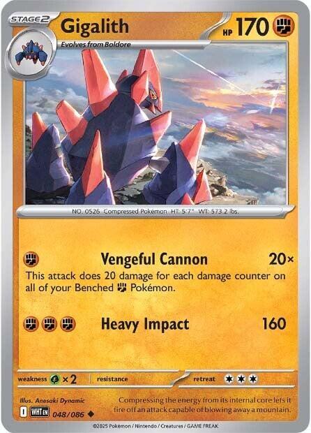 Gigalith - Reverse Holofoil 048/086 White Flare | Uncommon Pokemon Card