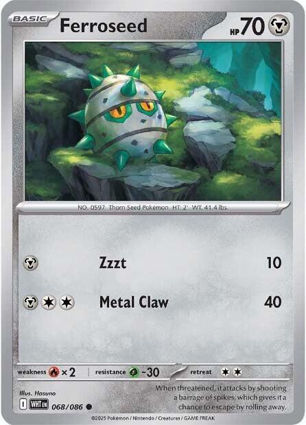 Ferroseed - Normal 068/086 White Flare | Common Pokemon Card