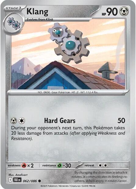 Klang - Reverse Holofoil 062/086 Black Bolt | Common Pokemon Card