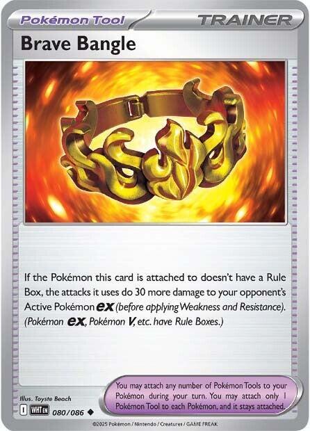 Brave Bangle - Reverse Holofoil 080/086 White Flare | Uncommon Trainer Card