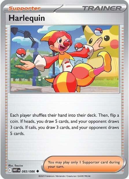 Harlequin - Reverse Holofoil 083/086 White Flare | Uncommon Trainer Card