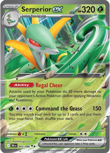 Serperior ex - Holofoil 003/086 Black Bolt | Double Rare Pokemon Card