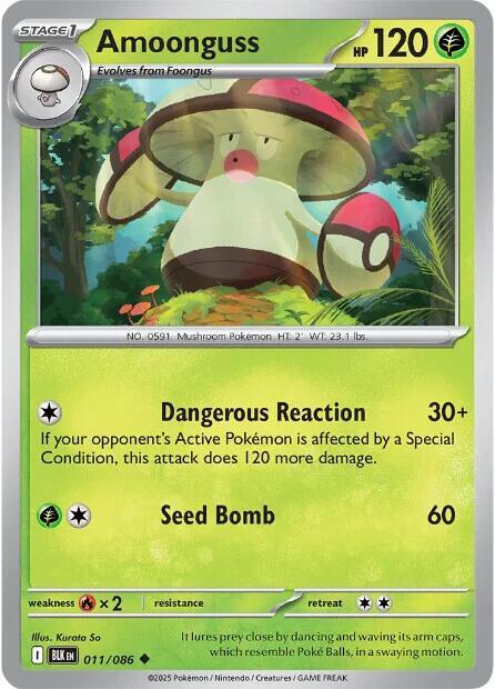 Amoonguss - Normal 011/086 Black Bolt | Uncommon Pokemon Card
