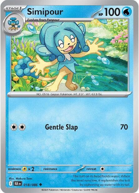 Simipour - Normal 018/086 Black Bolt | Uncommon Pokemon Card
