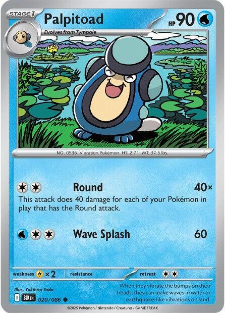 Palpitoad - Normal 020/086 Black Bolt | Common Pokemon Card