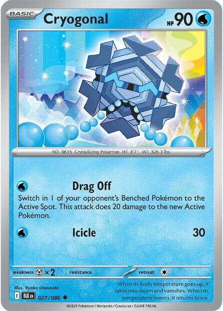 Cryogonal - Reverse Holofoil 027/086 Black Bolt | Uncommon Pokemon Card