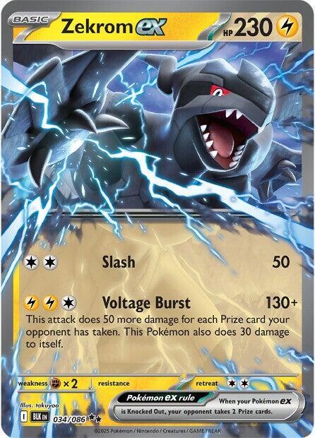 Zekrom ex - Holofoil 034/086 Black Bolt | Double Rare Pokemon Card