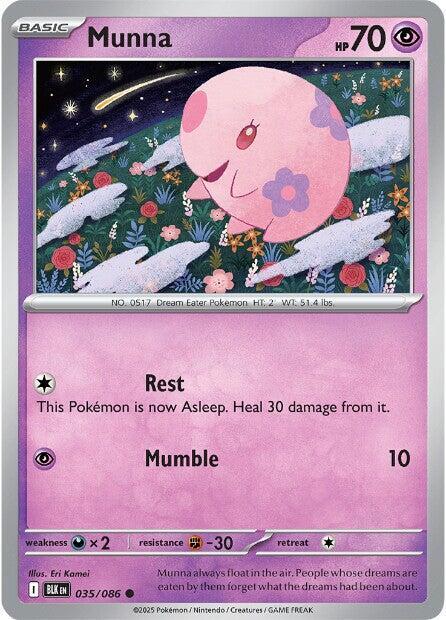 Munna - Normal 035/086 Black Bolt | Common Pokemon Card