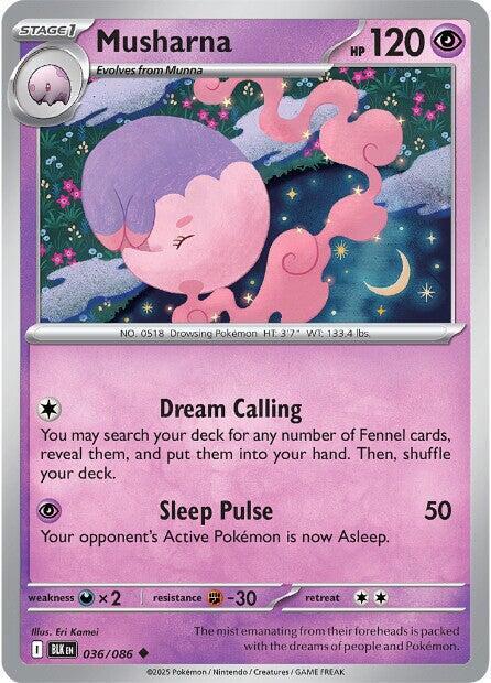 Musharna - Reverse Holofoil 036/086 Black Bolt | Uncommon Pokemon Card