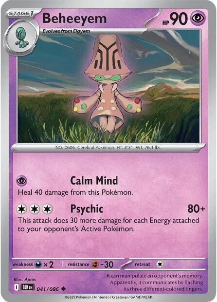 Beheeyem - Normal 041/086 Black Bolt | Uncommon Pokemon Card