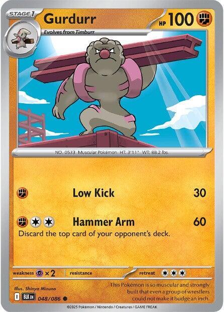 Gurdurr - Normal 048/086 Black Bolt | Common Pokemon Card