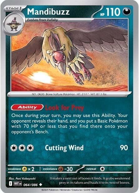 Mandibuzz - Normal 064/086 White Flare | Uncommon Pokemon Card