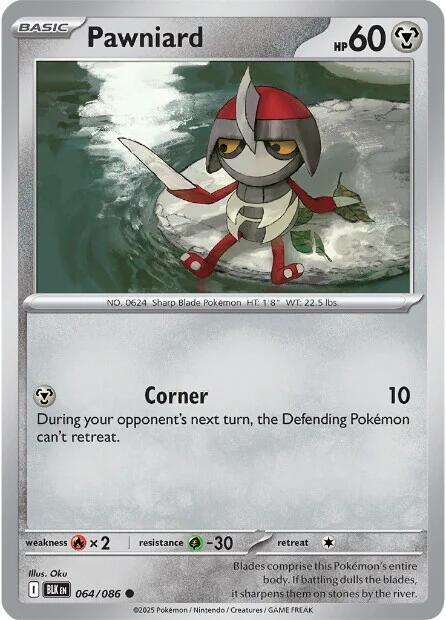 Pawniard - Normal 064/086 Black Bolt | Common Pokemon Card