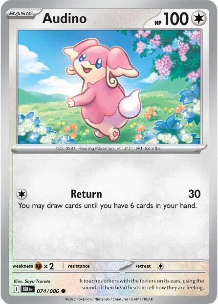 Audino - 074/086 - Normal 074/086 Black Bolt | Common Pokemon Card