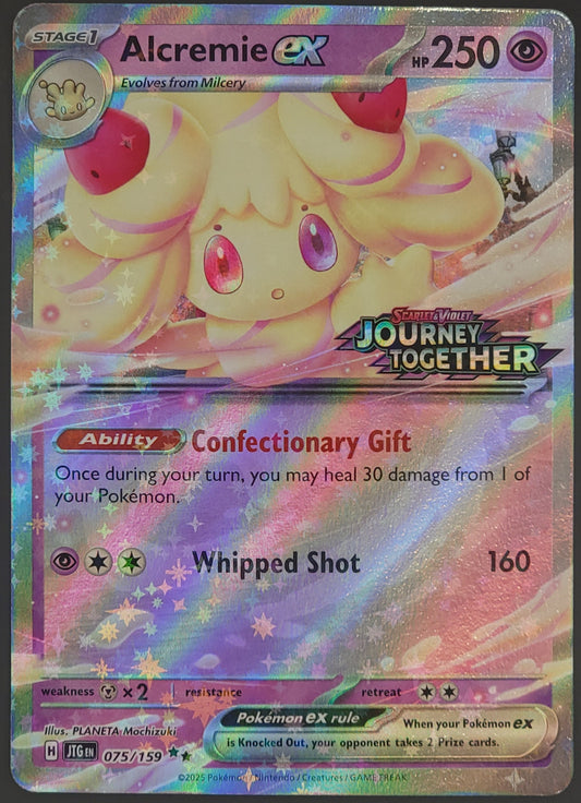 Alcremie ex 075/159 Journey Together (Stamped) | Stamped Promo Pokemon Card