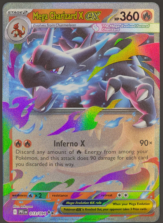 Mega Charizard X ex 013/094 Phantasmal Flames | Double Rare Pokemon Card