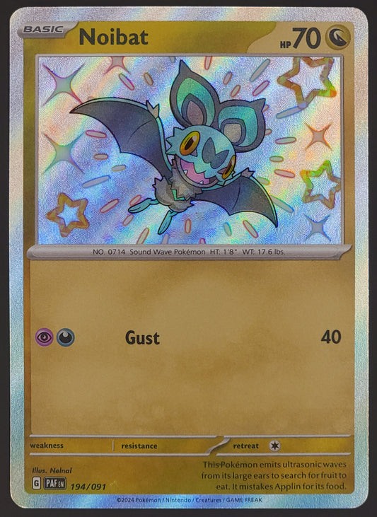 Noibat 194/091 Paldean Fates | Baby Shiny Rare Pokemon Card